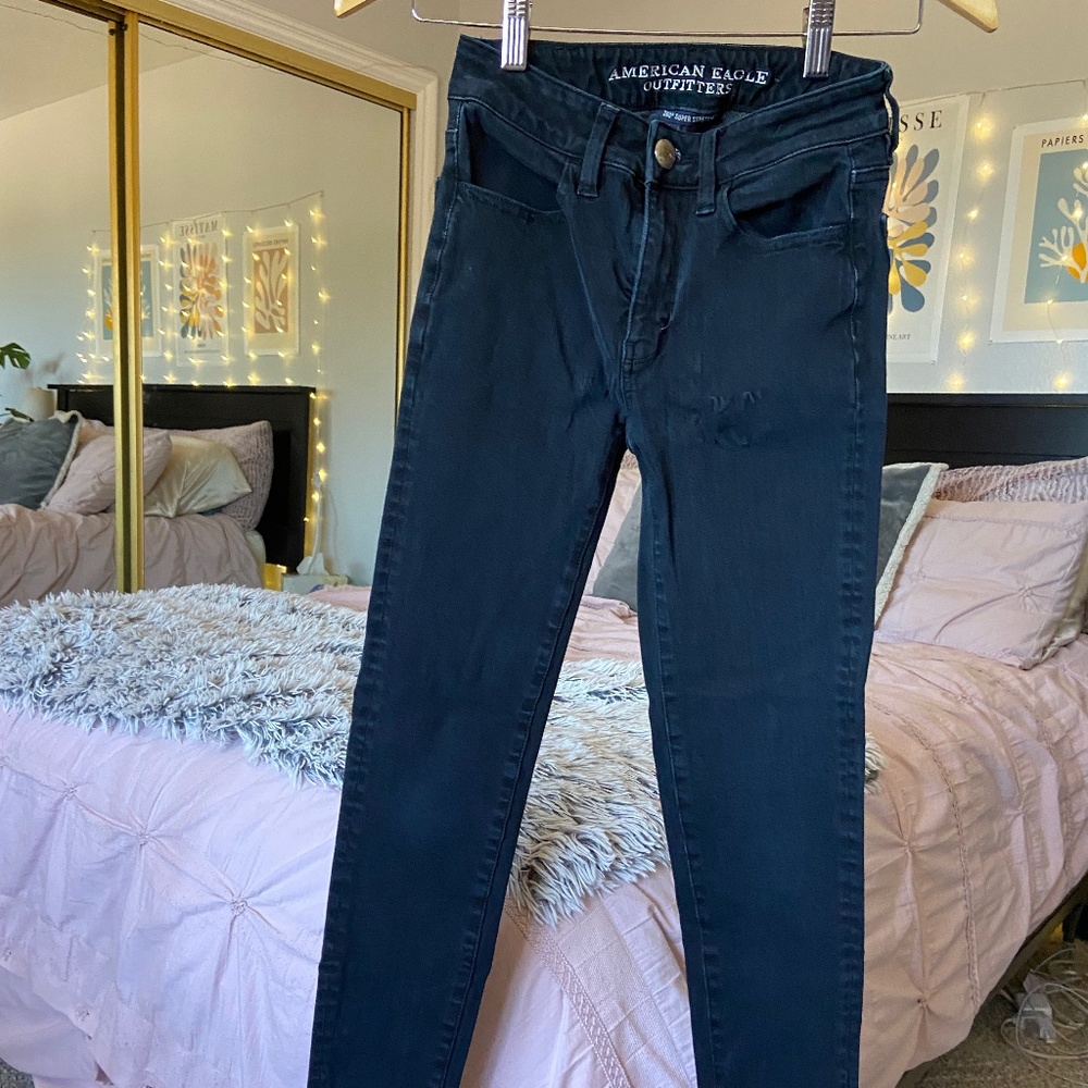 American eagle Outfitters 360 degree Super stretch Black Skinny jeans